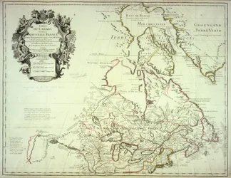 Karte von Kanada, veröffentlicht in Paris, 1703